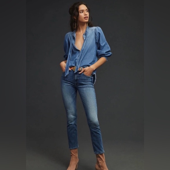 MOTHER jeans The Mid Rise Dazzler Ankle Healing Jar wash
